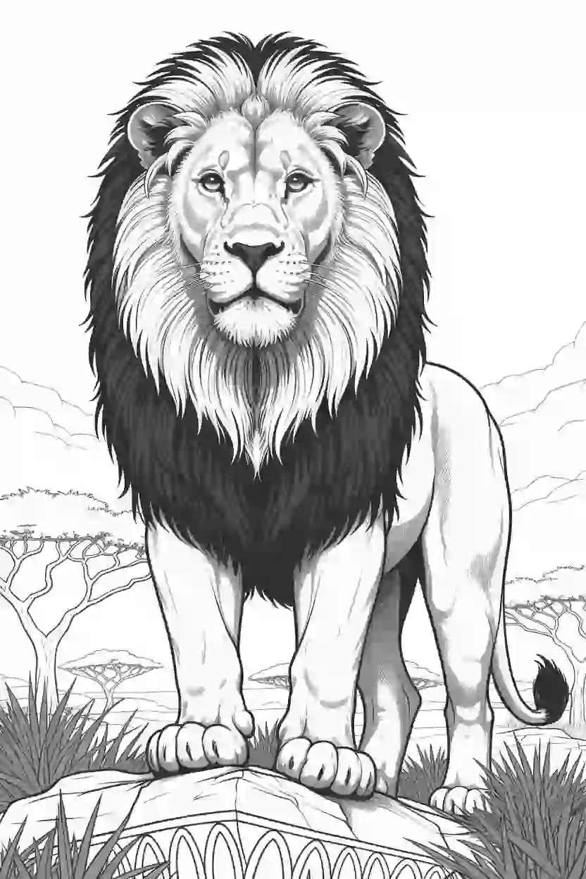 ausmalbild löwe