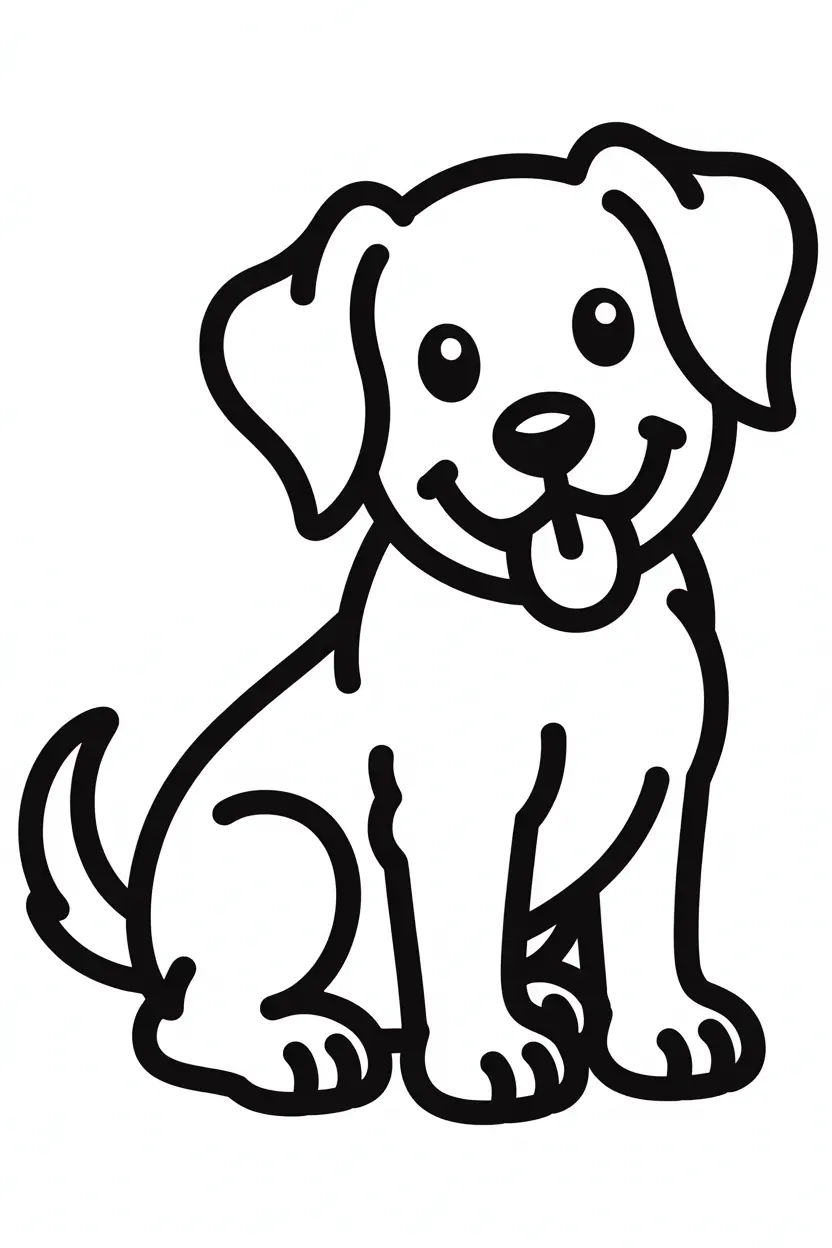 ausmalbilder von hunden 2